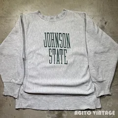 80's Champion リバースウィーブスウェット JOHNSON STATE 染込みプリント トリコタグ グレー L USA製