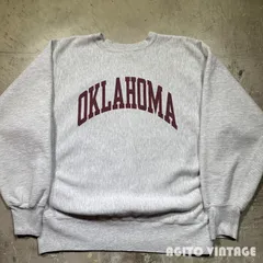 80's Champion リバースウィーブスウェット OKLAHOMA 染込みプリント トリコタグ グレー LARGE USA製