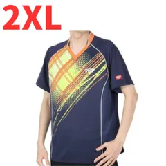 【新品・半額】卓球 ゲームシャツ ユニフォーム シャドーチェックシャツ 2XL XO 3L ティーエスピー TSP ヴィクタス VICTAS ネイビー 紺 31415 ユニホーム 302