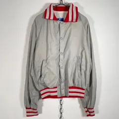 USA製 90s Champion チャンピオン ナイロンジャケット コーチジャケット 短丈 ブルゾン スナップボタン メンズSMALLサイズ グレー系