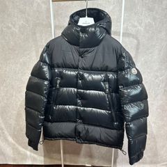 極美品】 MONCLER モンクレールダウンマフラーロゴワッペン黒ブラック
