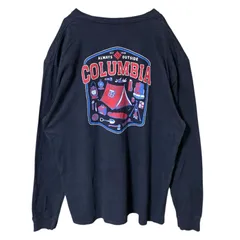 コロンビア アウトドア バックプリント ブラック 黒 2XL 長袖 ロンT オーバーサイズ メンズ レディース ユニセックス 古着