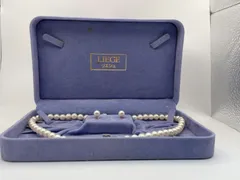 あこや真珠　本真珠　K14WG　銀座　LIEGE リエジュ　パールネックレス&イヤリング　11c10
