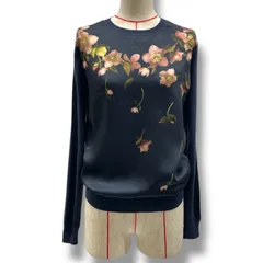 TED BAKER テッドベイカー 切替ニット セーター 花柄 フラワー 長袖 トップス 紺色 ネイビー XSサイズ レディース 通年 ゴーゴー古着久喜倉庫店 4 No.溝255のサムネイル