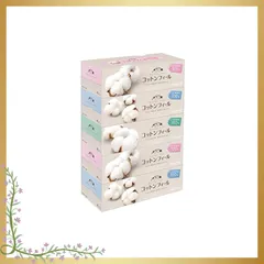 【迅速発送】エリエール ティッシュ コットンフィール 150組×5箱 パルプ100%