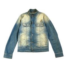 DOLCE＆GABBANA  / ドルチェ＆ガッバーナ ダメージデニムジャケット スタンドカラー イタリア製 46サイズ(ML相当)