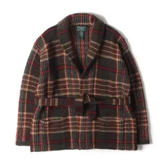LAUREN RALPH LAUREN ガウン サイズ:P/M(メンズS相当) | 90s チェック ウールニット ガウン | ブラウン レッド | 90年代 古着 ヴィンテージ【メンズ】【中古】のサムネイル