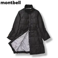 モンベル montbell トラベル ダウン コート キルティング ポルカテックス ジャンパー ウィンドブレーカー ジップアップ カジュアル ウェア S ブラック アウトドア レディース ♪