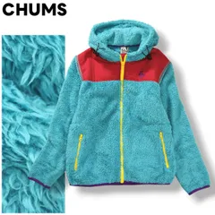 【定番】 チャムス CHUMS フーデット フリース ジャケット ジップアップ ジャンパー ブービーバード ロゴ L マルチカラー アウトドア カジュアル ウェア レディース ♪