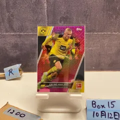 2022 Topps Bundesliga Erling Haaland 018/299 Borussia Dortmund Pink Mojo Refractor カード