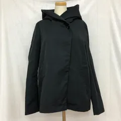 ジャーナルスタンダード 綿ナイロン 撥水 フーディブルゾン 比翼ボタン ショート丈 M ブラック