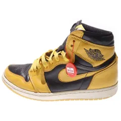 NIKE (ナイキ) AIR JORDAN1 RETRO HIGH OG POLLEN 555088-701 エアジョーダン 1 レトロ パラン ハイカットスニーカー ブラック/イエロー US10/28cm