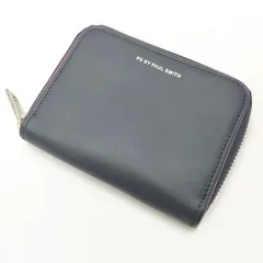 ◆中古美品◆Paul Smith 【ポールスミス】ラウンドファスナーコインケース レザー ブラック  箱 男女兼用　M654