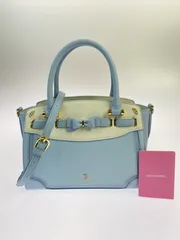 【中古美品】Samantha Vega サマンサベガ FRONT RIBBON SHOULDER BAG LIGHT BULE フロント リボン ショルダー バッグ レディース カバン  【188-251130-em-51-min】