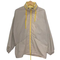 90’s/90年代ヴィンテージ PUMA/プーマ フード収納 ナイロンジャケット ブルゾン ドローコード バックプリント ワンポイント刺繡 Taiwan製 メンズ L ブラウンベージュ