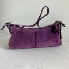 COACH Vintage Y2K Hampton Demi Suede Small Hobo Shoulder Bag Purple Suede RARE