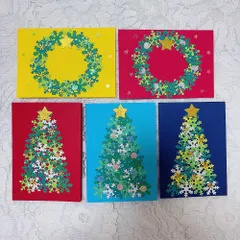 ハンドメイドクリスマスカード5枚　C-012