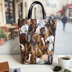 馬柄 ミニトートバッグ (2WAYアレンジ可)