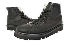 コンバース CONVERSE LEA ALL STAR LONGLIFE HI リーア オールスター ロングライフ レザー ハイカット Vibramソール スニーカー 1CL882 27 黒 ブラック ブランド古着ベクトル 中古▲250607