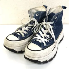コンバース オールスター トレックウェーブ HI  22.5 ブルー デニム 厚底 ハイカットスニーカー