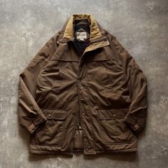 90年代 90s STJOHN'SBAY セントジョンズベイ フィールドジャケット ナイロン 中綿 裏地チェック ブラウン