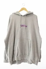 【中古】SAPEur サプール パープル レオパード ヘッド スウェット フーディー パーカー L グレー 250916 SAPEur サプール PURPLE LEOPARD HEAD HOODIE パープル レオパード