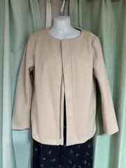 1556.ROPÉ PICNIC ノーカラージャケット 38 ベージュ☆