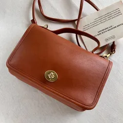 Rare Vintage Coach Casino Bag British Tan Leather Crossbody Shoulder Bag