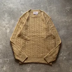 70s 80s JANTZEN ジャンセン ケーブル ニット セーター ベージュ USA製 アメリカ製のサムネイル