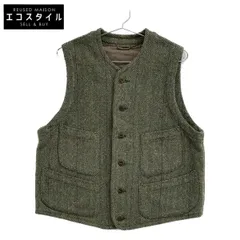 美品☆45rpm フォーティーファイブアールピーエム コットンツイード ベスト 45R フォーティーファイブアール ミックス ツイード コットン ベスト M