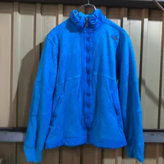 1028 PUMA フリースジャケット ブルー M プーマ ワンポイント 刺繍ロゴ 古着卸 アメリカ仕入