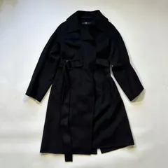 UNIQLO ユニクロ ＋J プラスジェイ ウール カシミヤブレンド ラップロングコート WOOL cashmere ベルト ブラック Mサイズ