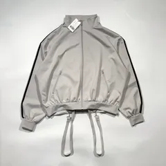 新品未使用 タグ付き LILL ルーズシルエット バルーンスリーブ フェイクサスペンダー ドレープジャケット グレー Mサイズ