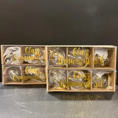 ガラス製オーナメント 3個入り4箱セット【ゴールド×2箱 / シルバー×2箱】 / クリスマス