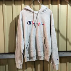 1029 Champion REVERSE WEAVE パーカー グレー L チャンピオン リバースウィーブ スウェット 刺繍ロゴ 古着卸 アメリカ仕入