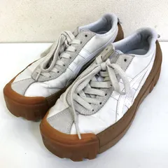 オニツカタイガー デレゲーションチャンク 24.5 ホワイト 厚底スニーカー
