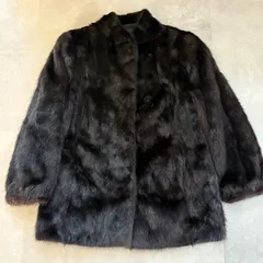 Saga Mink サガミンク フレス SAFURON Button サイズ15 美品▽MOONBAT ムーンバット SAGA MINK サガミンク 本毛皮コート