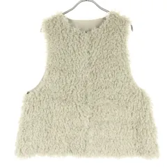 美品 SHIPS シップス ボア ベスト ベージュ レディース 古着