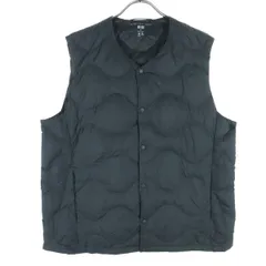 美品 UNIQLO ユニクロ ベスト ウルトラライトダウンジャケット XL ブラック メンズ 古着
