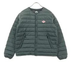 美品 Danton ダントン 長袖 ノーカラー ライトダウンジャケット 38 グレー レディース 古着