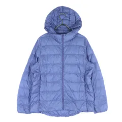 UNIQLO ユニクロ 長袖 フーディー ウルトラライトダウンジャケット L ブルー 収納袋付き レディース 古着