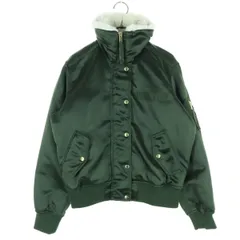 GAP ギャップ 長袖 襟ボア 中綿ジャケット XS グリーン ミリタリー風 レディース 古着