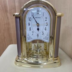 セイコー クロック 置き時計 アナログ 回転飾り 金色 BY418G SEIKO