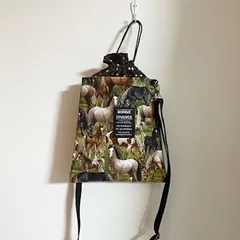 馬柄 巾着ショルダーバッグ (内ポケット付き)