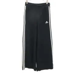 adidas アディダス スウェット ワイドパンツ S ブラック レディース 古着