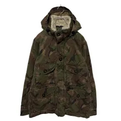 【Abercrombie&Fitch】 中綿キルティングライナー カモフラミリタリージャケット フーディ S-3657