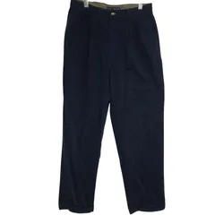 TOMMY HILFIGER/トミーヒルフィガー ツータックパンツ チノ ボトム INDONESIA製 メンズ 32/32 ネイビー