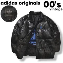 【初期タグ】 00s ヴィンテージ アディダス オリジナルス adidas originals キルティング 中綿 ウィンド ジャケット トレフォイル ロゴ ジャンパー ブルゾン ウィンドブレーカー XO ブラック スポーツ カジュアル メンズ