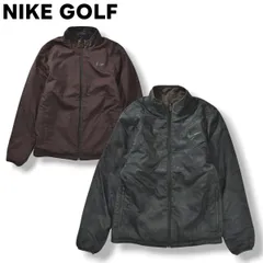 ナイキ ゴルフ NIKE GOLF リバーシブル ナイロン ジャケット 中綿 ウィンドブレーカー ジャンパー ブルゾン ジップアップ M 迷彩柄 ダークグレー x ブラウン スポーツ カジュアル ウェア メンズ