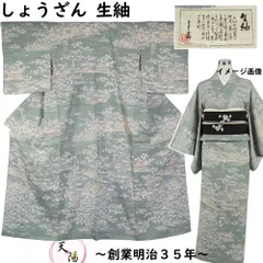 特選 着物 しょうざん 生紬 洒落訪問着 未使用品 証紙付き 茶屋辻模様 Sサイズ 紬 【送料無料 紬 中古 紬 着物 紬 紬地 紬の訪問着 tsumugi リサイクル着物 着物 中古 正絹 リユース 紬 紬着物 リサイクル着物未使用】のサムネイル